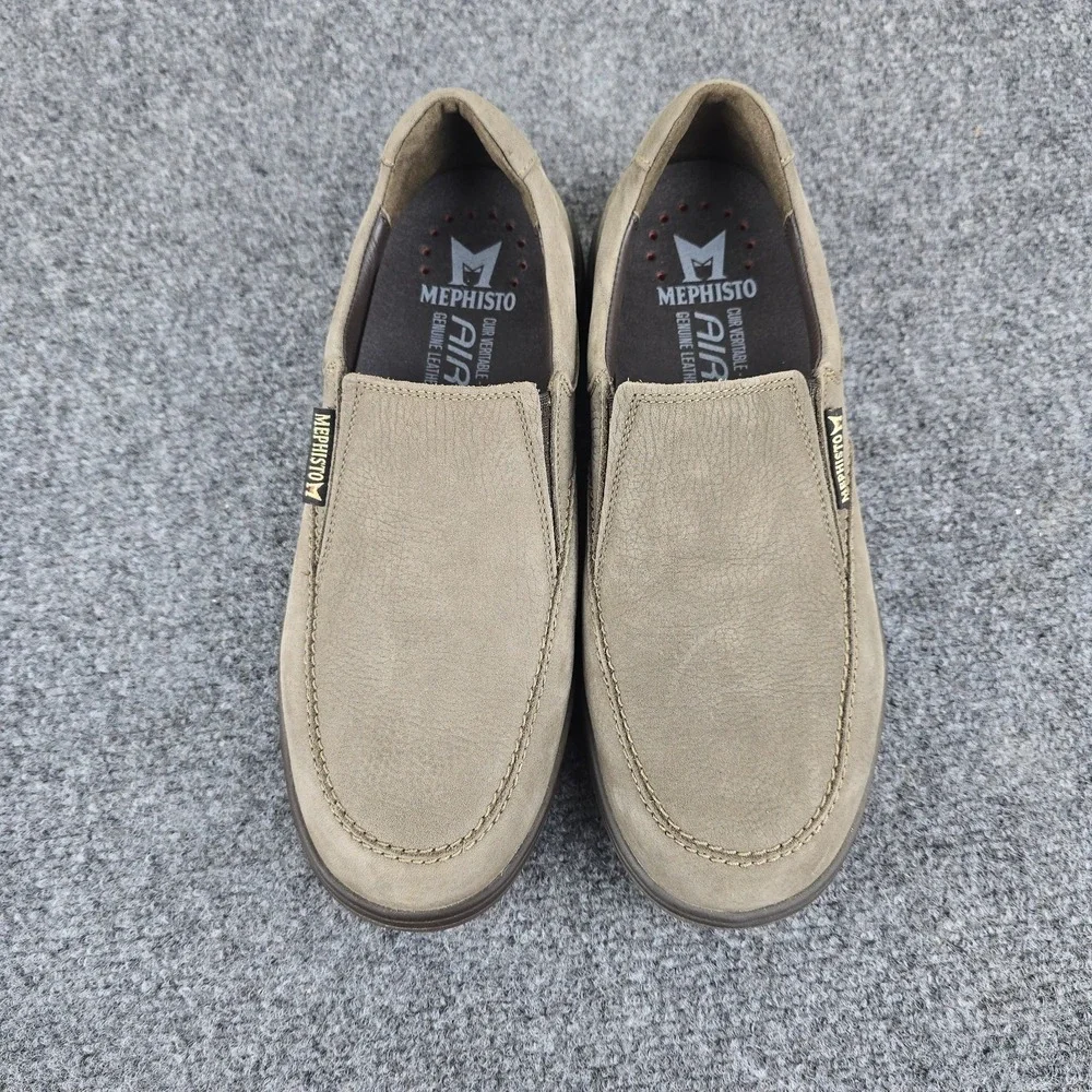Mephisto Air-Jet Slip On Shoes Mens 7.5 EU 41 Taupe Leather Loafers